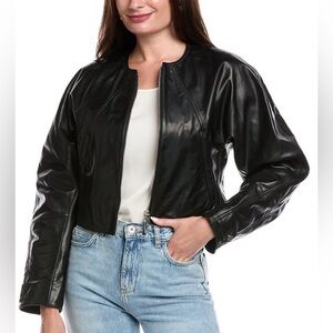 Helmut Lang Black Leather Jacket Sz S NWT
